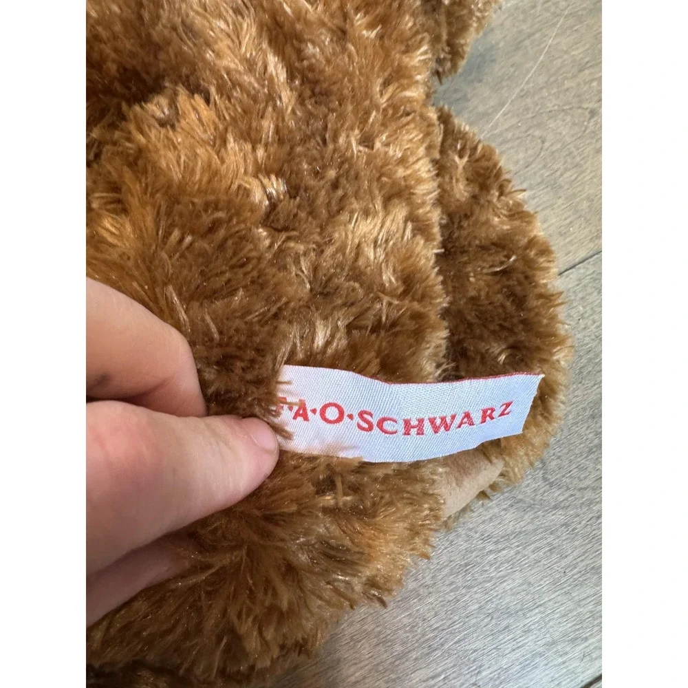 FAO Schwarz Brown Teddy Bear Plush Stuffed‎ Animal Toy Soft Cuddly Medium Buddy